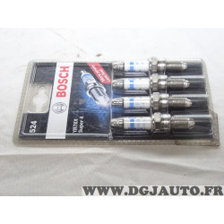 Blister 4 bougies allumage super 4 Bosch N°524 YR78X 0242132801 pour alfa romeo mito BMW serie 3 5 6 M1 E24 E26 E28 E30 E34 chev