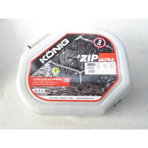 Jeu chaines neige Konig Zip ultra 050 pour pneu roue jante 165/80/13 155/80/14 175/70/13 165/70/14 155/70/15 185/65/13 175/65/14