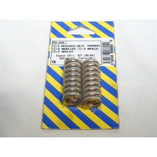 Blister 2 ressorts fixation tube tuyau echappement Bosal 251934 pour renault 21 25 R21 R25 espace 2 II master trafic 