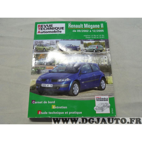 RTA revue technique automobile livre documentation entretien conduite etude technique CIP 121.1 pour renault megane 2 II de 2002