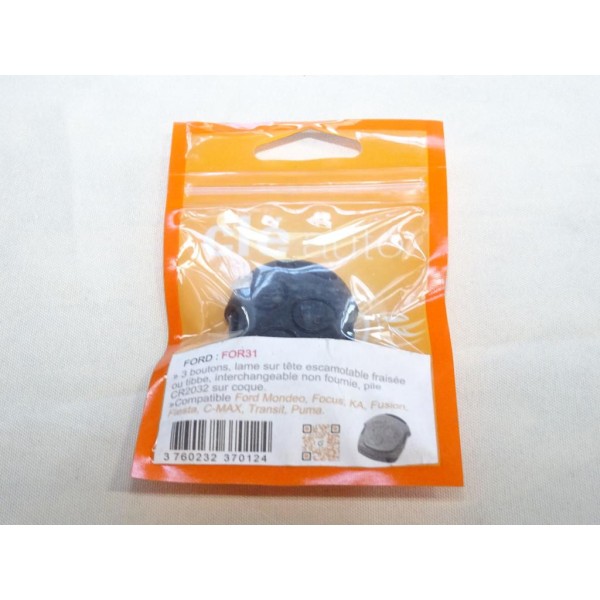 Coque clé télécommande 3 boutons (lame vierge non incluse) Clé auto FOR31 pour ford mondeo focus ka fusion fiesta C-max cmax tra