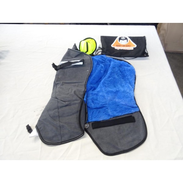 Coque thermique protection pluie grise Tucano Urbano opossum B012-G 6679/E pour enfant porte bébé avant vélo bicyclette 