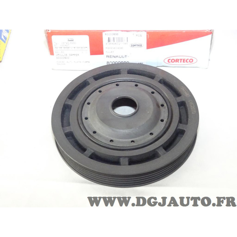 Poulie Damper Vilebrequin Pour Renault Kangoo 1.6 16V 4x4 & 1.9 DCi 4x4 - Équiv. 7701209352, Diamètre 57mm