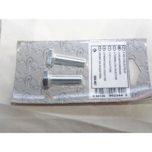 Jeu 2 vis boulon fixation tube echappement silencieux collecteur tuyau 35mm Bosal 258-907 pour divers véhicules fiat alfa romeo