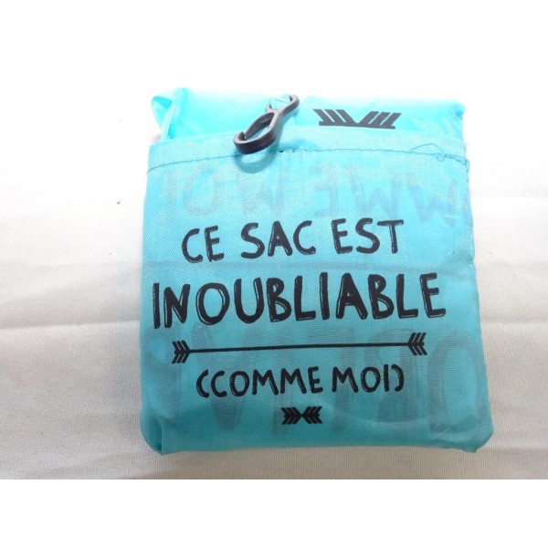 Sac de courses bleu pliage Zigoh 2170227 3700619608228 Ce sac est inoubliable comme moi 