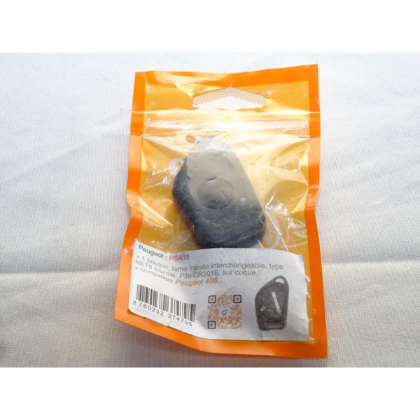 Coque clé télécommande 1 bouton lame à tailler Clé auto Cleauto PSA19 pour peugeot 406 