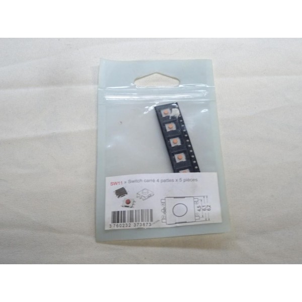 5 Switchs contacteur carré modele 4 pattes bouton poussoir télécommande clé Clé auto SW11 