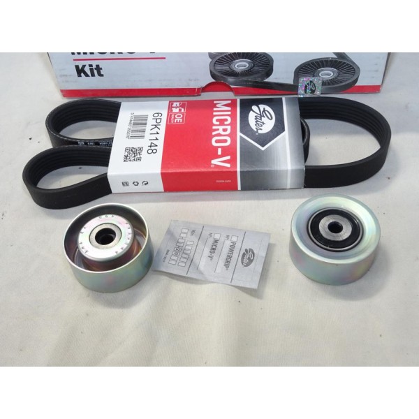 Kit courroie accessoire 6PK1148 + galets Gates K026PK1148 pour peugeot 307 1.4 1.6 essence 