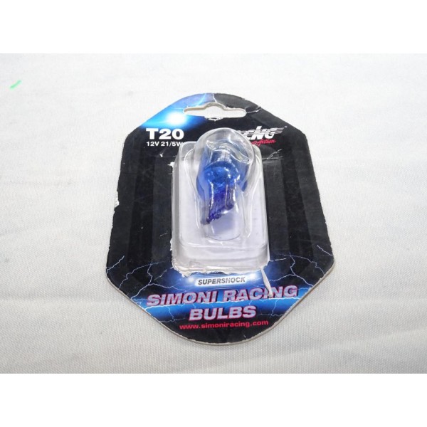 Ampoule de feu bleu Simoni racing T20 21/5W 