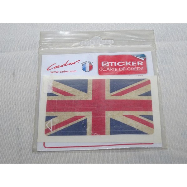 Autocollant sticker decoration drapeau anglais carte bleue Cadox 140021 