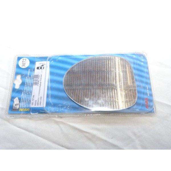 Vitre miroir glace retroviseur avant droite MAD N°3072 537104 pour renault twingo 1 de 1993 à 1995 