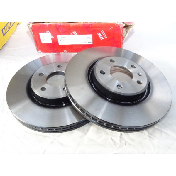 Jeu 2 disques de frein avant ventilé 320mm diametre TRW DF6148 pour audi A4 A5 A6 A7 Q5 