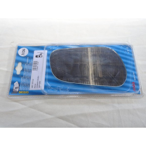 Vitre miroir glace retroviseur droit MAD N°3126 537116 pour citroen xsara de 1997 à 2002 