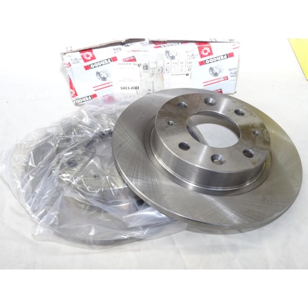 Jeu 2 disques de frein arriere plein 260mm diametre Ferodo DDF1395 pour kia carens FC FJ clarus GC K9 
