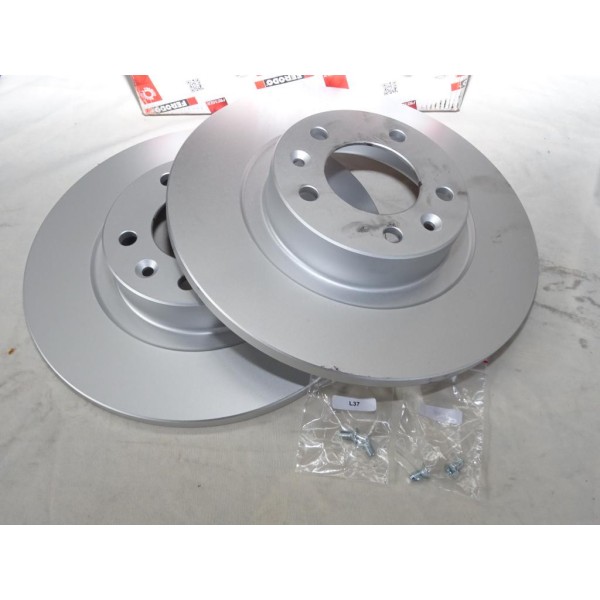 Jeu 2 disques de frein arriere plein 290mm diametre Ferodo DDF2297C pour peugeot 508 dont SW 