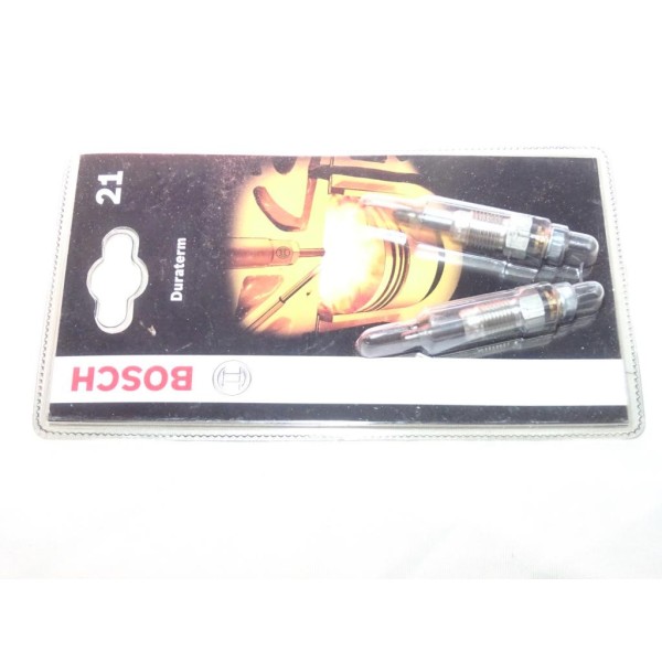 Blister 2 bougies de prechauffe duraterm Bosch 21 0250201941 pour audi 80 90 100 seat cordoba ibiza terra toledo skoda felicia v