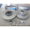 Jeu 2 disques de frein arriere plein 274mm diametre avec roulement Norauto NDL0006 pour renault laguna 2 II