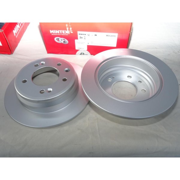 Jeu 2 disques de frein arriere plein 262mm diametre Mintex MDC2055C pour hyundai i30 ix35 tucson kia ceed sportage 3 4 III IV 