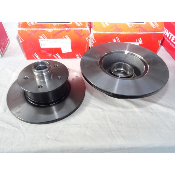 Jeu 2 disque de frein plein arriere 278mm diametre TRW DF1524S pour volkswagen transporter caravelle de 1979 à 1992 