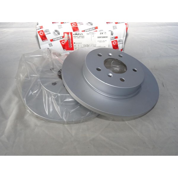 Jeu 2 disques de frein arriere plein 290mm diametre Ferodo DDF2683C pour renault kadjar megane 4 IV captur 2 II nissan qashqai J