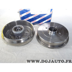 Jeu 2 tambours de frein arriere avec roulement de roue bague ABS Bosch 0986477175 pour renault twingo 1 clio 2 II dacia logan