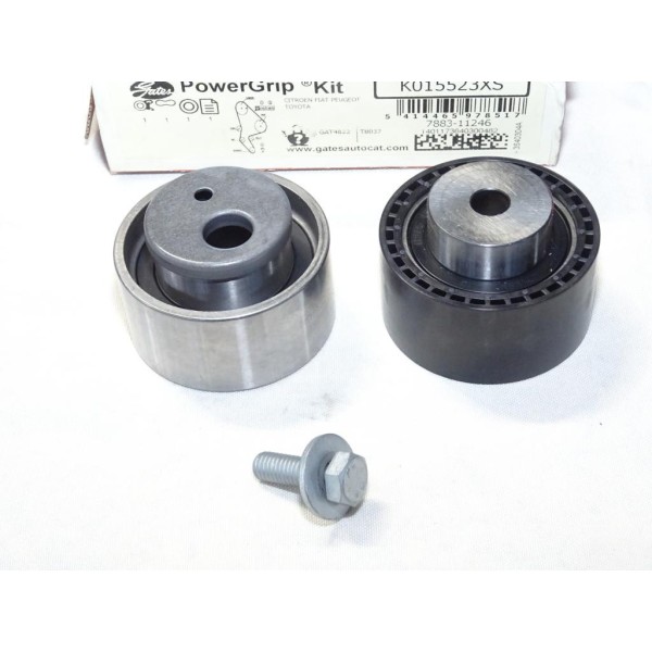 Jeu galets tendeur + enrouleur courroie distribution (non incluse) Gates K015523XS pour citroen berlingo C15 jumpy xsara fiat sc
