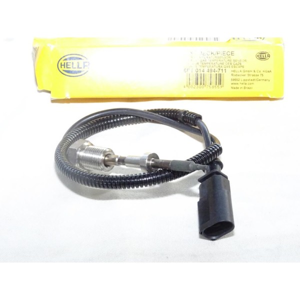 Sonde temperature gaz echappement Hella 6PT014494-711 pour volkswagen touareg transporter T5 2.5TDI 2.5 TDI diesel 