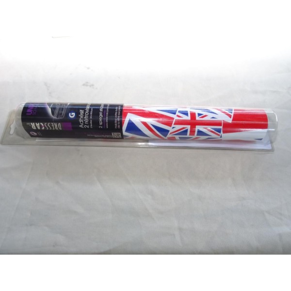 Jeu 2 bandeaux bande autocollante pour 2 retroviseurs drapeau anglais Dresscar 161101 