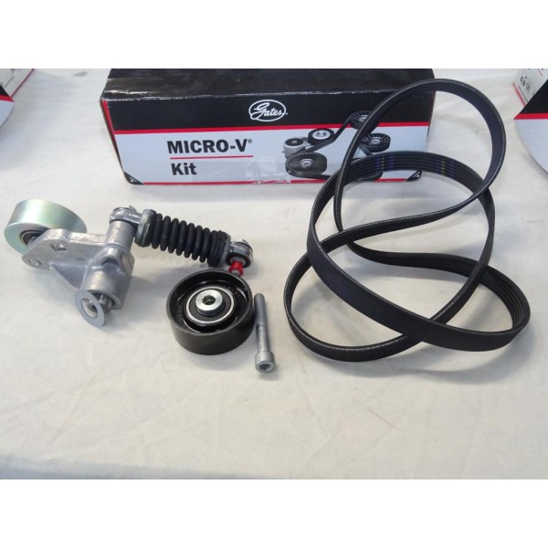 Kit courroie accessoire 6PK1565 + galets tendeur + enrouleur Gates K016PK1565 pour citroen xsara dont picasso peugeot 206 1.4 1.