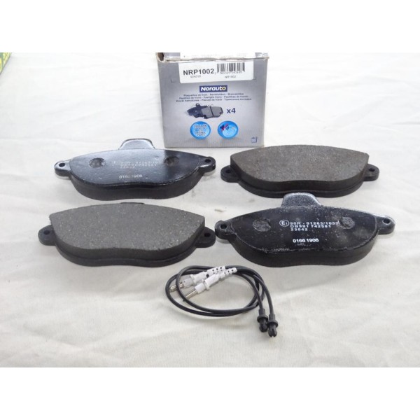 Jeu 4 plaquettes de frein avant montage bendix Norauto NRP1002 pour scudo 1 ulysse citroen jumpy evasion peugeot 806 expert 