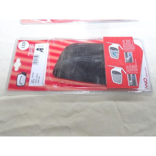 Vitre miroir glace de retroviseur gauche grand angle MAD N°1323 537359 pour opel astra de 1998 à 2004 