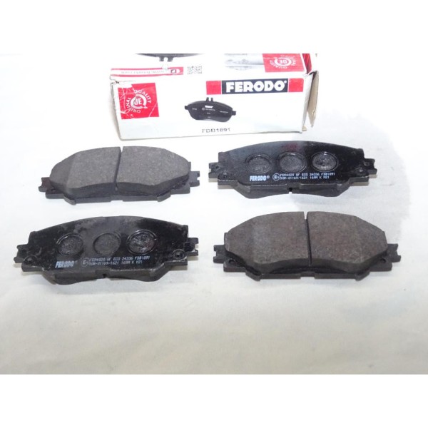 Jeu de 4 plaquettes de frein avant montage akebono Ferodo FDB1891 pour toyota auris corolla 150 180 urban cruiser verso S yaris 