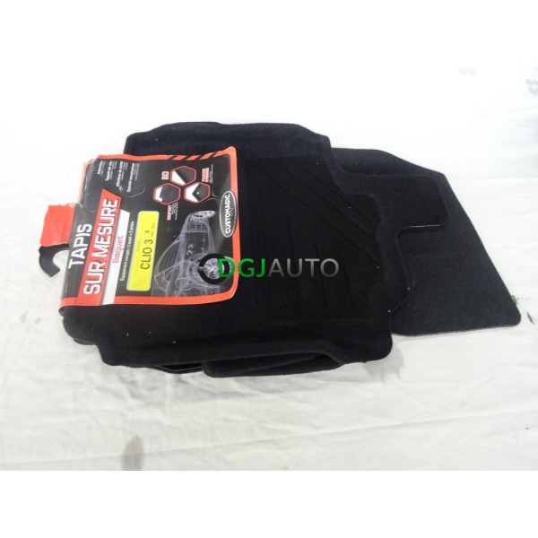 Jeu 4 tapis de sol sur mesure avant + arriere Customagic 202450 pour renault clio 3 III de 2005 à 2012 
