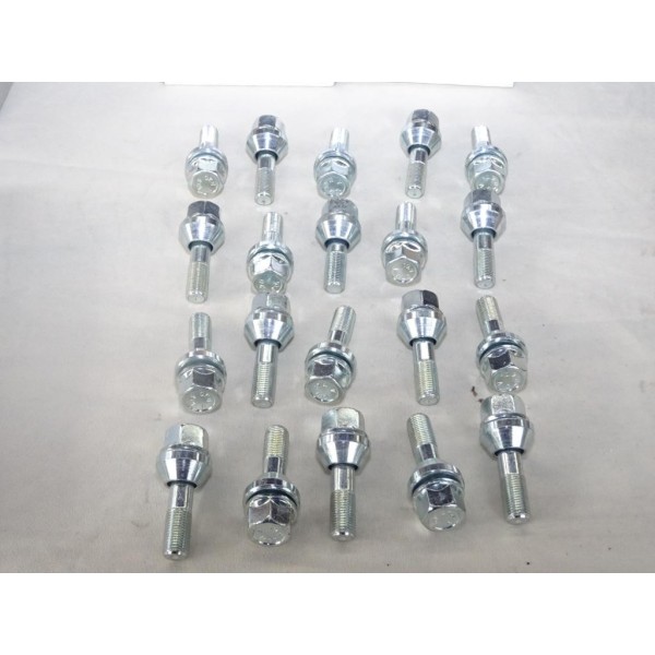 Boite 20 boulons de roue fixation jante M12x1.25x32 SW19 Norauto N°320378 
