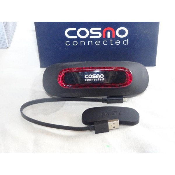 Cosmo connected noir mat Cosmo CM0101002FR pour feu de freinage connecté casque moto velo trottinette 