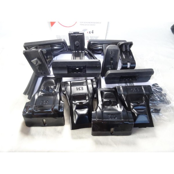 Kit pieds fixation barres de toit Klaxcar N°11 pour alfa romeo giulietta ford mondeo 3 III renault megane 3 III dont break skoda