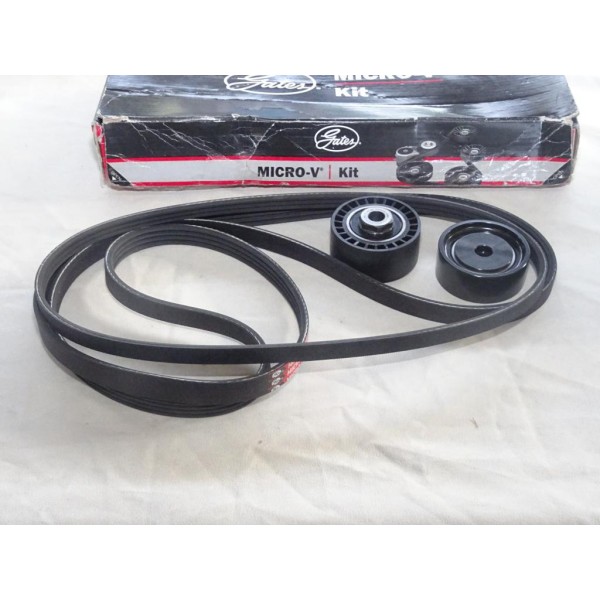 Kit courroie accessoire galets + courroies 3PK738 + 4PK1540 Gates K063PK738 pour renault twingo 1 clio 2 II kangoo nissan kubist