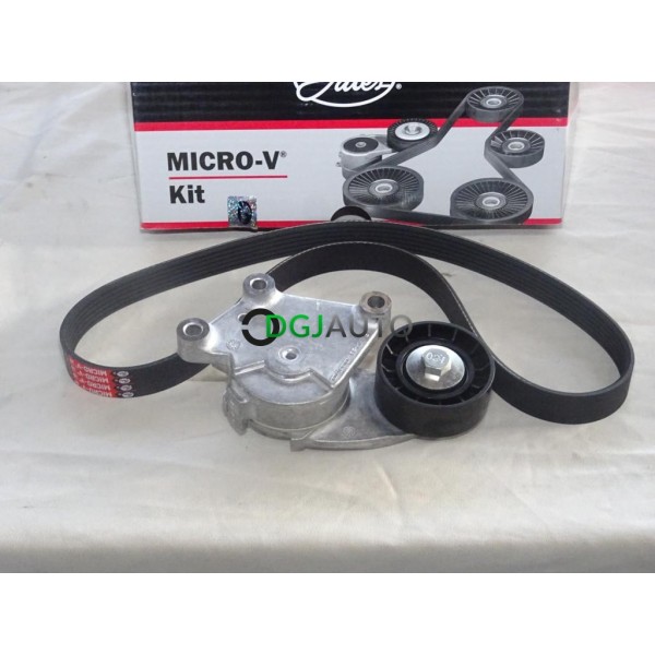 Kit courroie accessoire galet tendeur + courroie 6PK975 Gates K066PK975 pour ford focus 2 II cmax c-max fiesta 6 VI bmax b-max e
