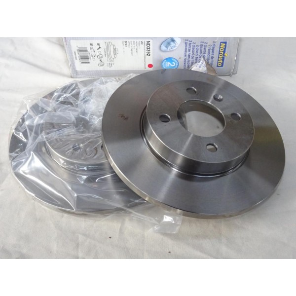 Jeu 2 disques de frein avant 255.8mm diametre plein Norauto ND3392 pour seat cordoba 1 ibiza 2 II inca toledo volkswagen caddy 2
