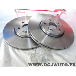 Jeu 2 disques de frein avant ventilé 324mm diametre Brembo 09.9818.10 pour renault espace 4 IV velsatis vel satis 