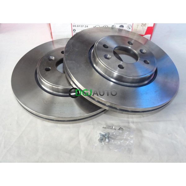 Jeu 2 disques de frein avant ventilé 280mm diametre Brembo 09.8137.24 pour renault laguna 1 megane 1 2 I II scenic 1 2 I II kang