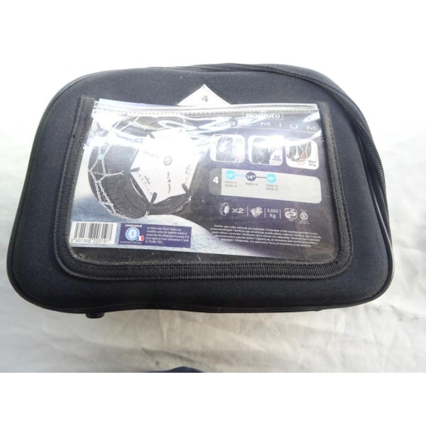 Jeu 2 chaines neige Norauto premium N°4 pour pneu roue 175/70/13 185/65/13 195/55/14 175/55/15 195/50/15 175 70 13 185 65 13 195