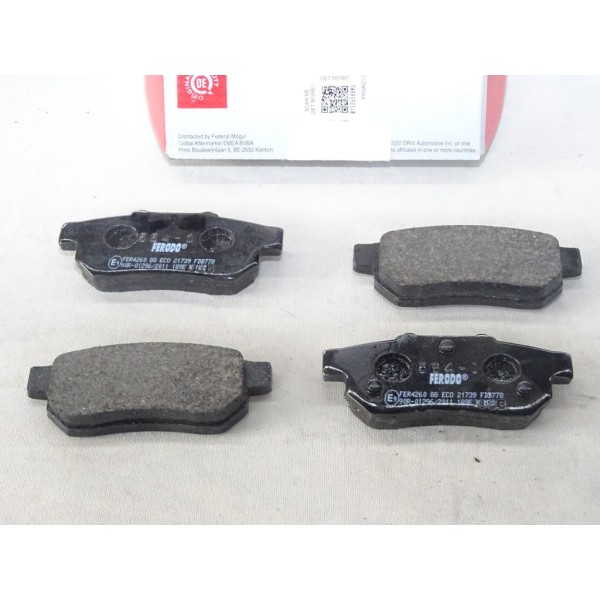 Jeu de 4 plaquettes de frein arriere montage akebono Ferodo FDB778 pour honda civic 5 6 V VI EG EH MA MB MC EJ EK EM CRX integra