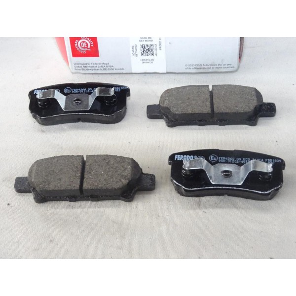 Jeu 4 plaquettes de frein arriere montage akebono Ferodo FDB1839 pour chrysler sebring dodge caliber avenger jeep compass patrio