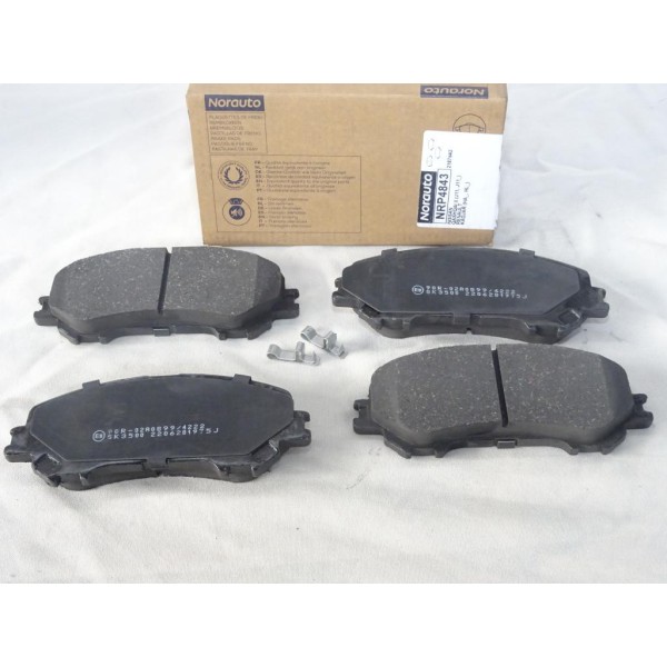 Jeu 4 plaquettes de frein avant montage akebono Norauto NRP4843 pour nissan qashqai J11 Xtrail X-trail T32 renault kadjar koleos