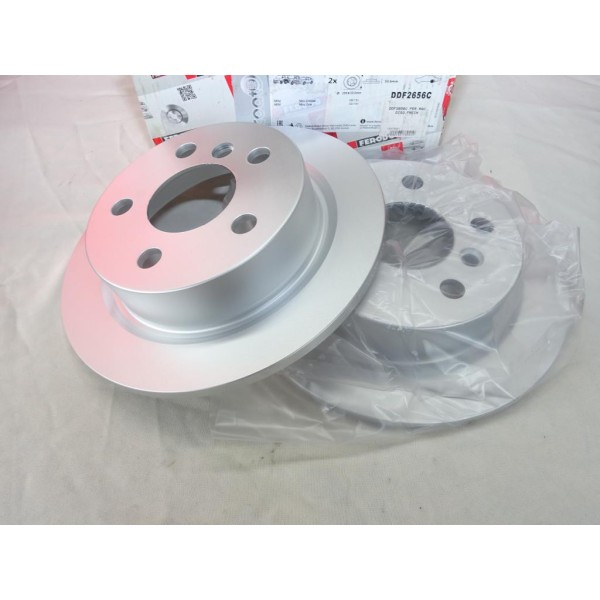Jeu 2 disques de frein arriere plein 259mm diametre Ferodo DDF2656C pour mini one cooper clubman F54 F55 F56 F57 