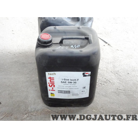 Bidon 20L 20 litres huile moteur ENI I-sent tech F SAE 5W30 100950 ACEA A1 B1 ACEA A5 B5 API SL/CF pour ford renault 