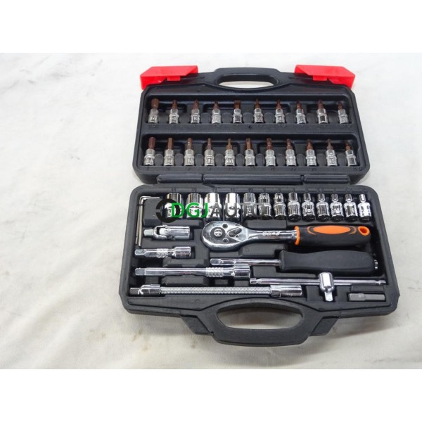 Malette outils cliquet avec rallonge + embout torx tournevis allen douille Tech max 