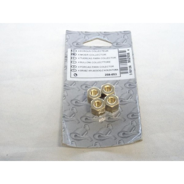 Lot 4 ecrous M8 fixation collecteur echappement Bosal 258-053 pour fiat alfa romeo lancia citroen peugeot mercedes renault volks
