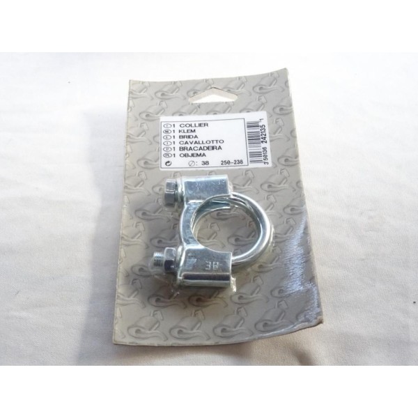 Collier serrage fixation tuyau silencieux echappement 38mm diametre Bosal 250-238 pour fiat lancia alfa romeo renault peugeot ci